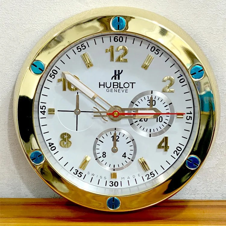 Luxury  Stainless Steel Metal Wall Clock For Royal Home & Bunglows, Wall Clock, Wall Watch. Diameter - 35 cm