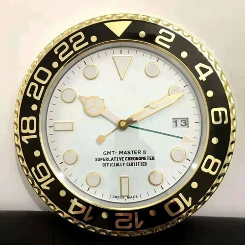 Luxury GMT Master II Stainless Steel Metal Wall Clock For Royal Home & Bunglows, Wall Clock, Wall Watch.