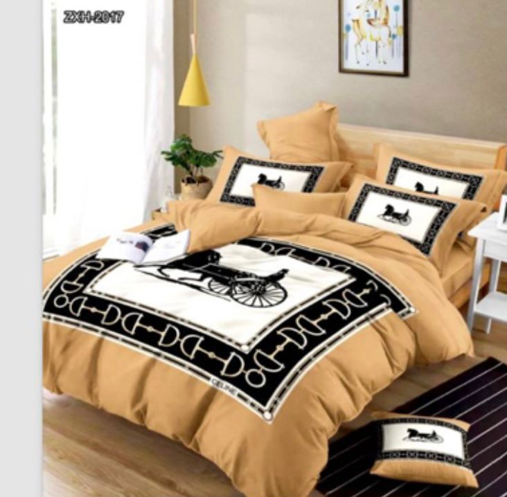 100% Comfortable 220 TC King Size Double Bedsheet Digital Print - 275 X 275 CM with 2 Pillow Covers - 3 Pcs Set