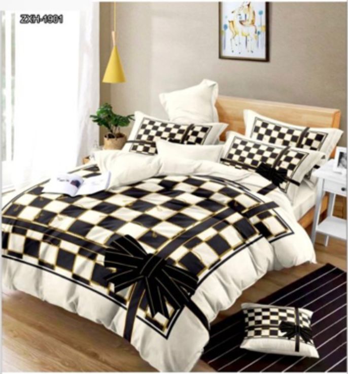 100% Comfortable 220 TC King Size Double Bedsheet Digital Print - 275 X 275 CM with 2 Pillow Covers - 3 Pcs Set