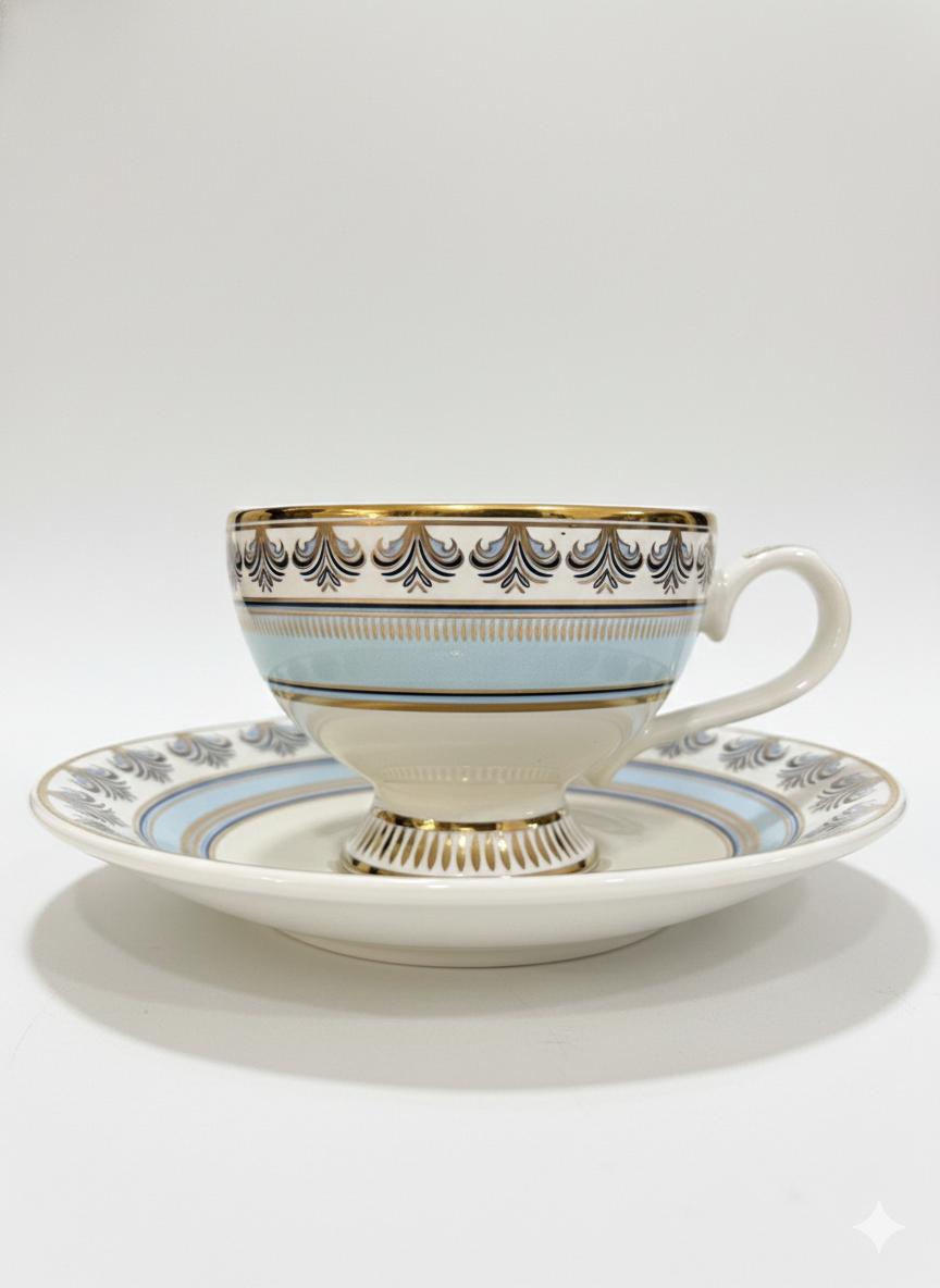 Fine Bone China printed Cup and Saucer Pink (Set of 6)