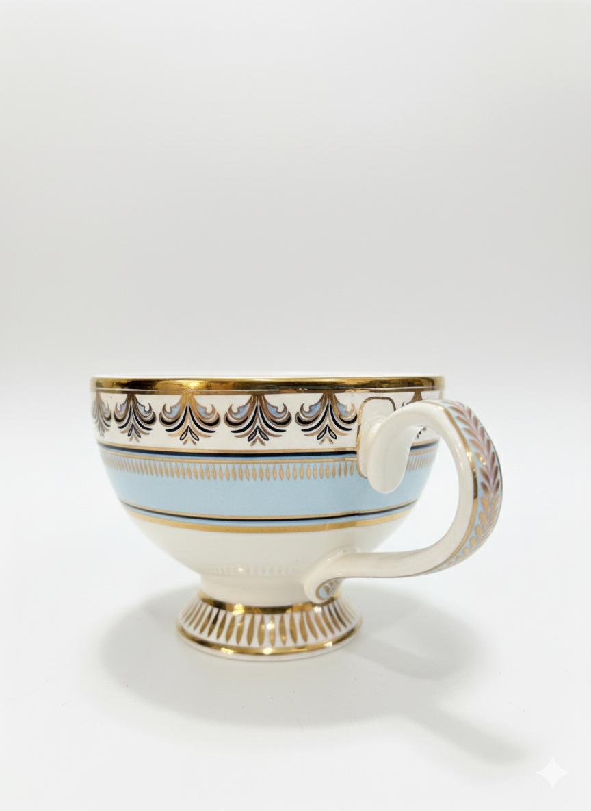 Fine Bone China printed Cup and Saucer Pink (Set of 6)