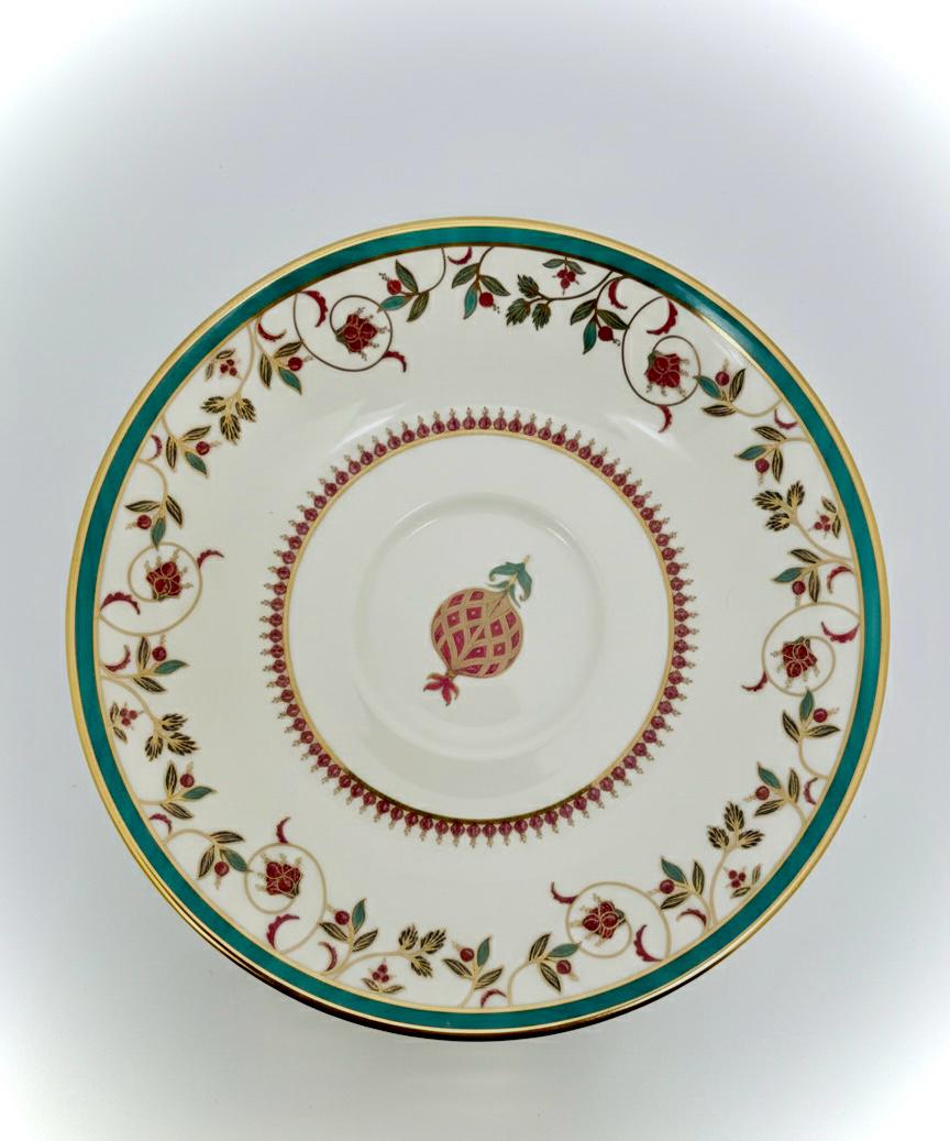 Fine Bone China printed Cup and Saucer Pink (Set of 6)