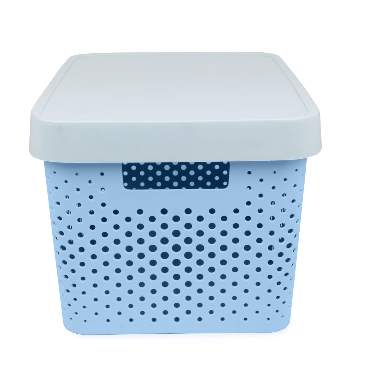 Plastic Storage Basket Set of 3 with Lid for Home/Office Use.