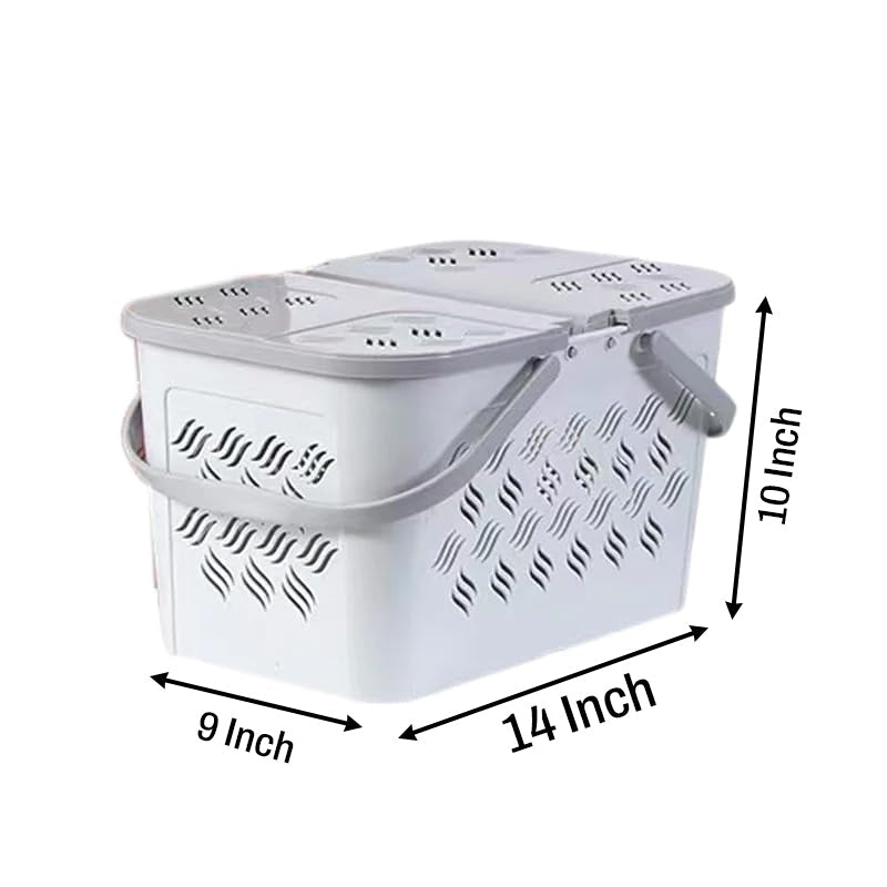 Plastic Lunch Basket with Lid for Office, Home and Picnic Use
