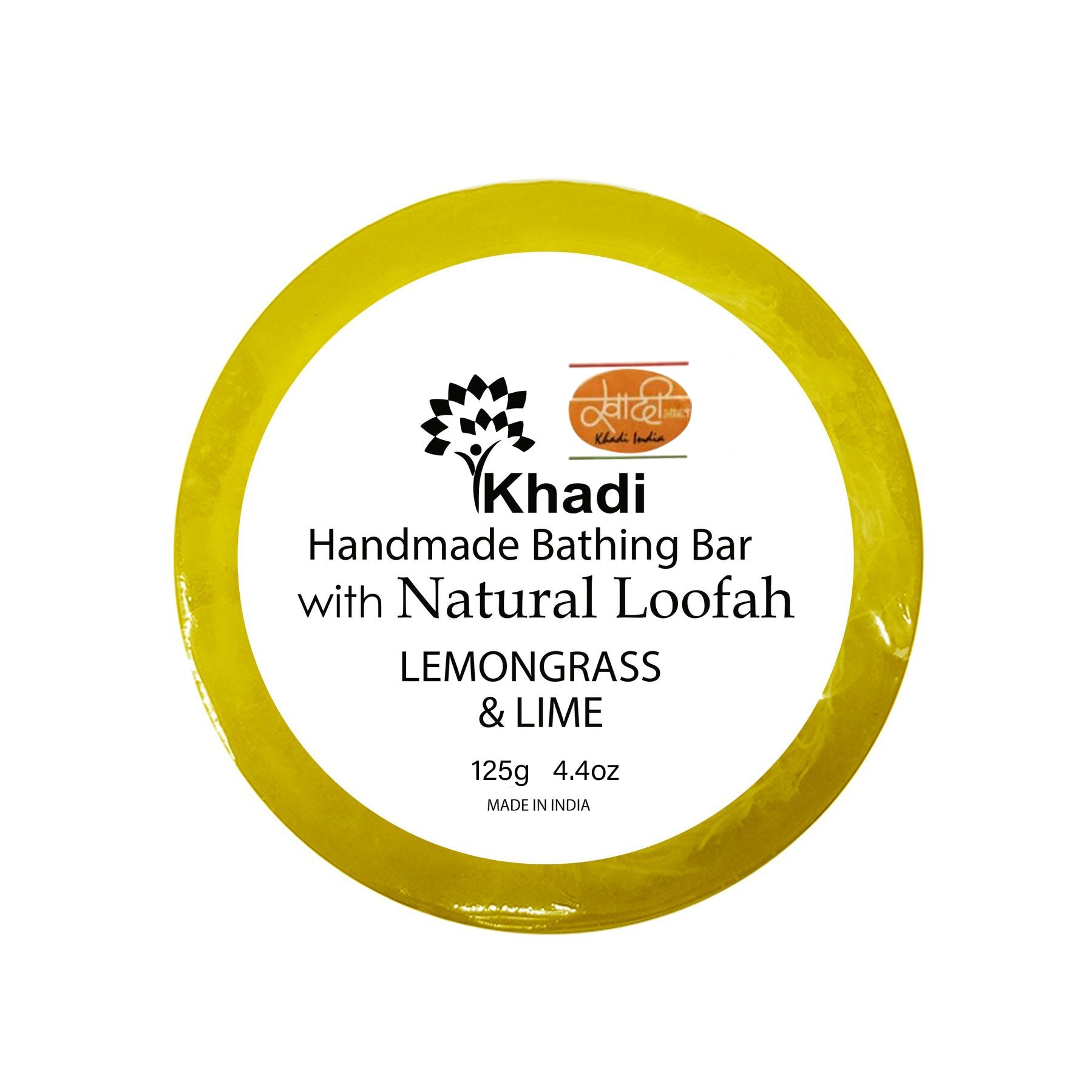 LEMONGRASS & LIME LOOFAH SOAP  - 125G . (Set Of 6 Pcs)