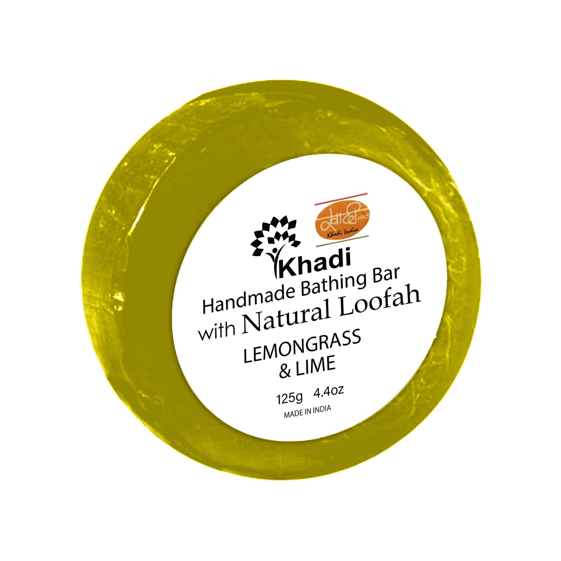 LEMONGRASS & LIME LOOFAH SOAP  - 125G . (Set Of 6 Pcs)