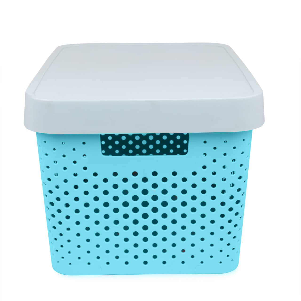 Plastic Storage Basket Set of 3 with Lid  for Home/Office Use.