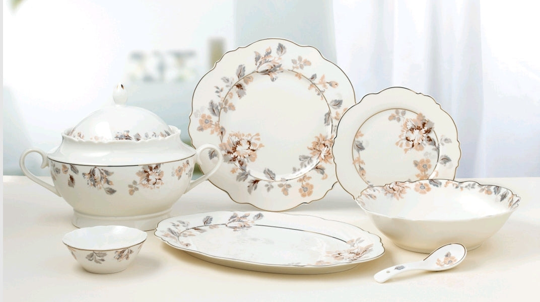 Fine Bone China Floral Dinner 41 PCS.