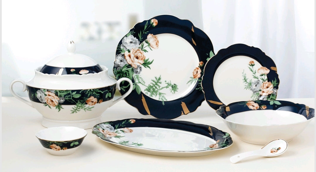 Fine Bone China Floral Dinner 41 PCS.